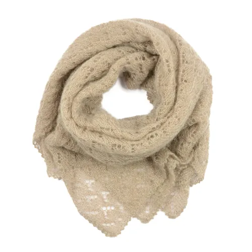 Carré tricoté dentelle 90X90